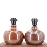 Burgundy brown ceramic lamp Sncf Mardandises