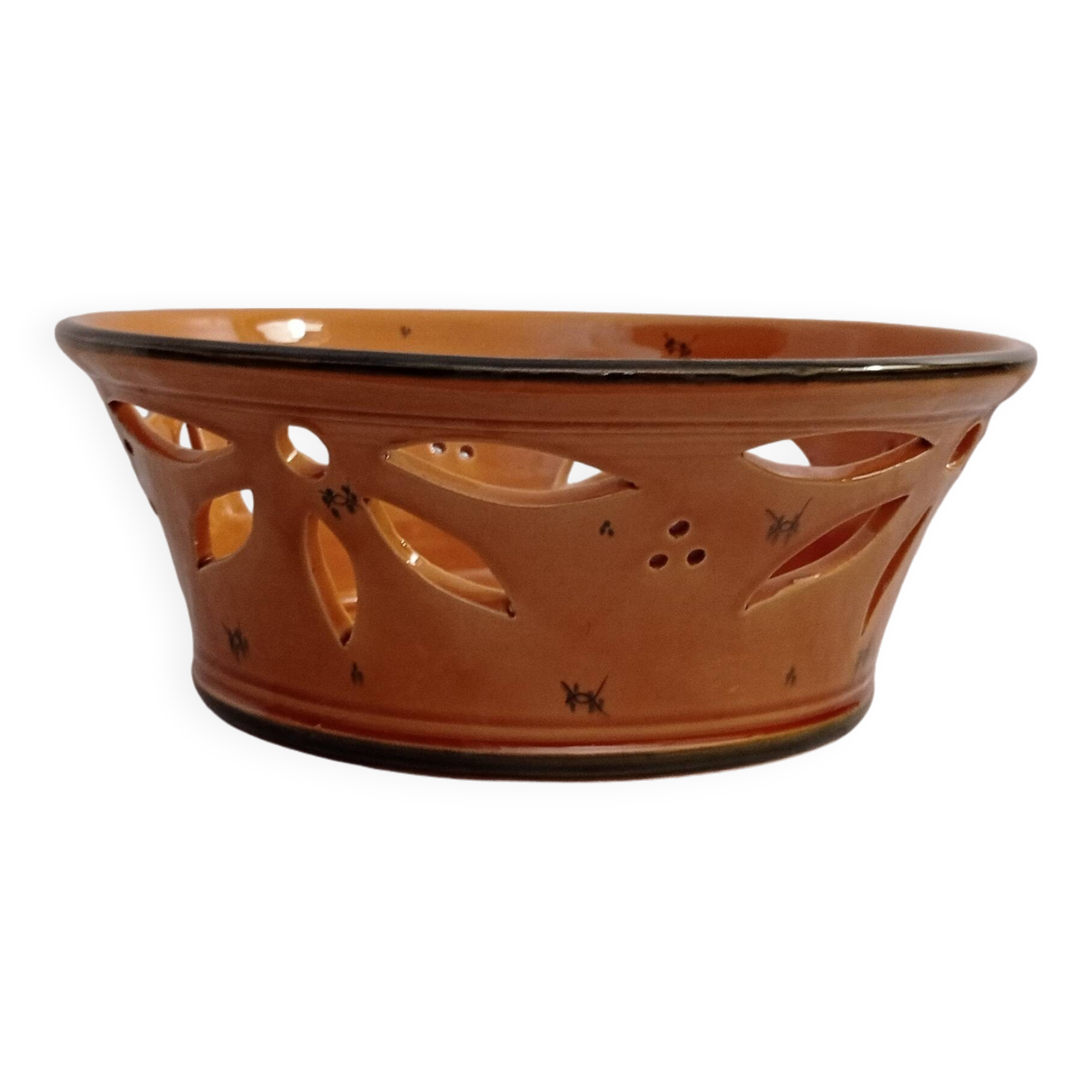 Enamelled earthenware fruit bowl