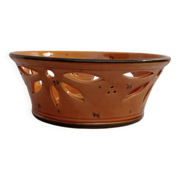 Coupe à fruits en faience émaillée