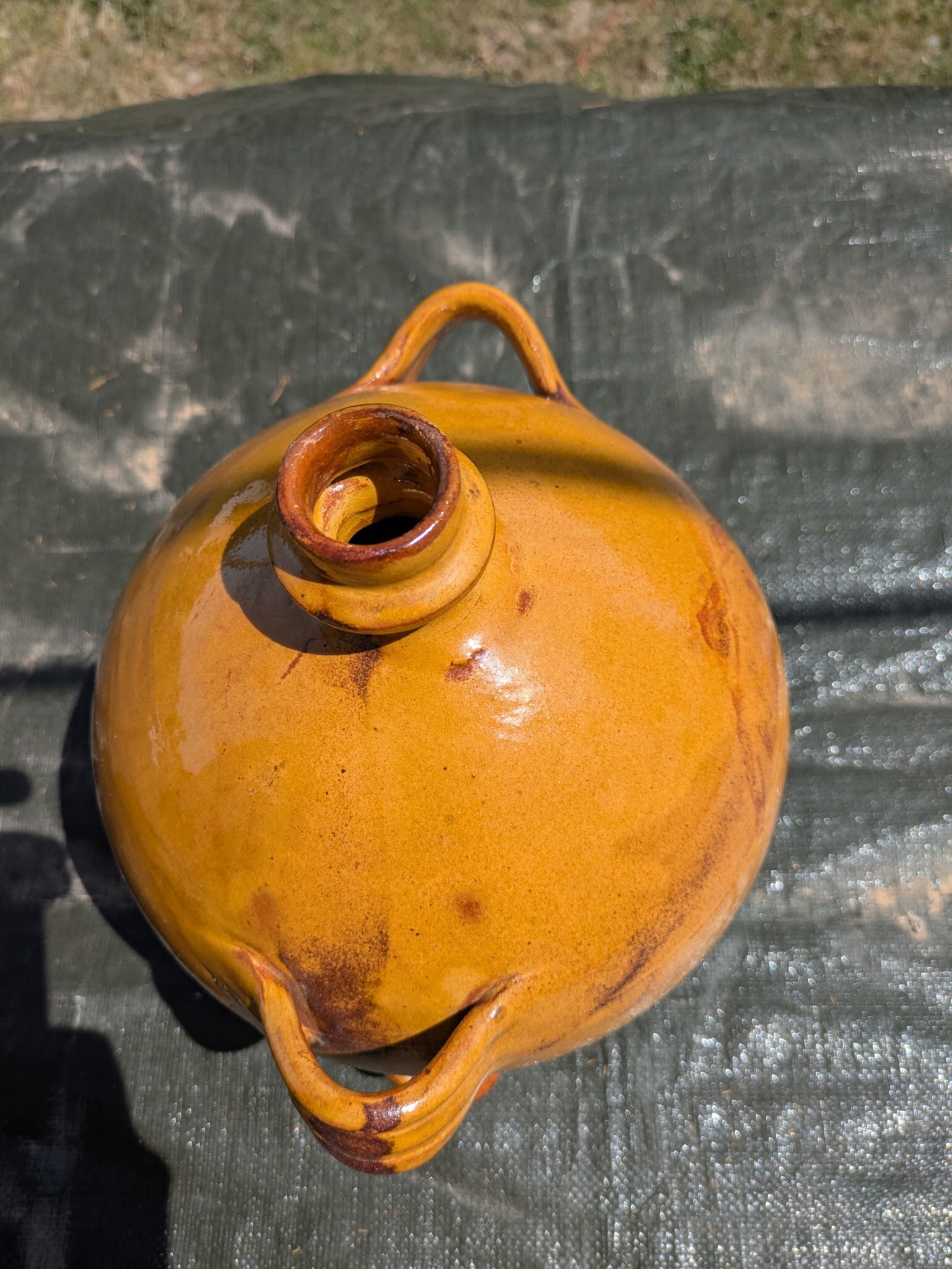 Olive oil cruet.