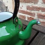 Enameled sheet metal teapot