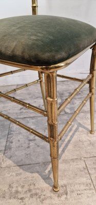 Set of 2 opera chairs in faux bamboo, France, 1940s