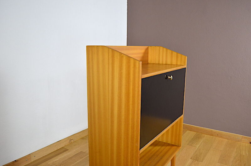 Blond & feet compass 1960 mahogany Vintage Secretary