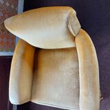 Velvet armchair 1940 vintage
