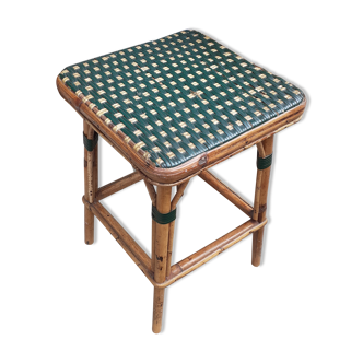 Rattan and scoubidou stool