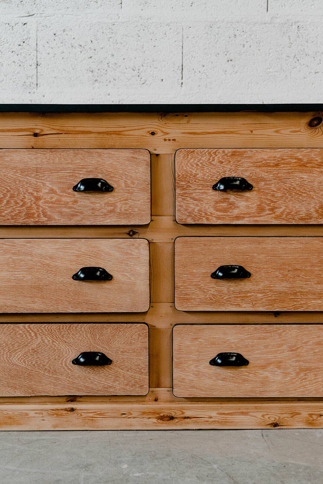 Wooden trade counter