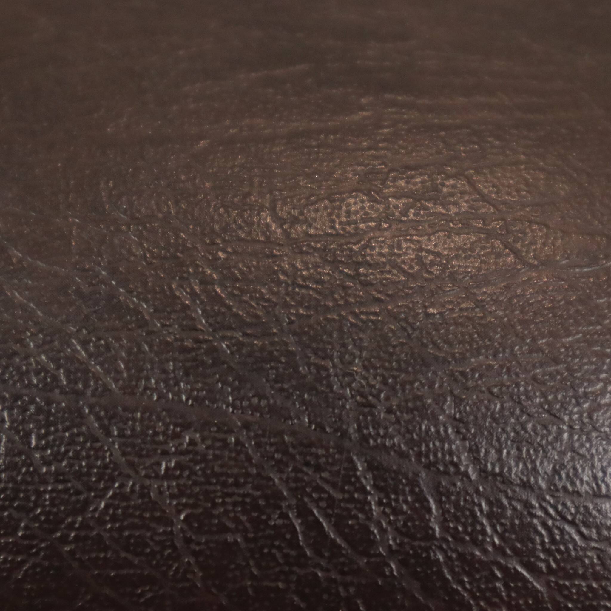 Vintage Square Pouf Brown Faux Leather Patchwork 40cm