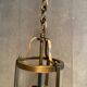 Brass vestibule lantern chandelier and glass cylinder