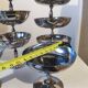 27 coupes en acier chromé inoxydable