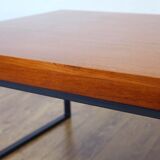 Large teak and metal coffee table