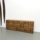 Grand Meuble de Métier en Pin à tiroirs