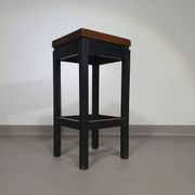 3 x tabourets de construction en chêne années 1960