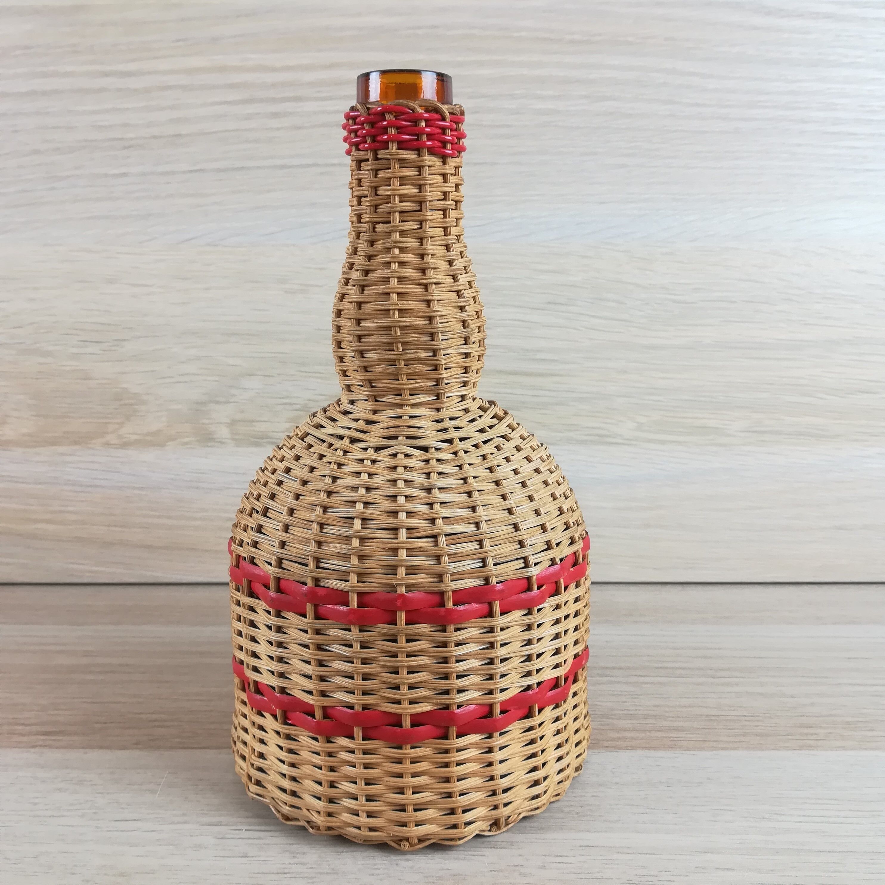 Rattan wrap bottle