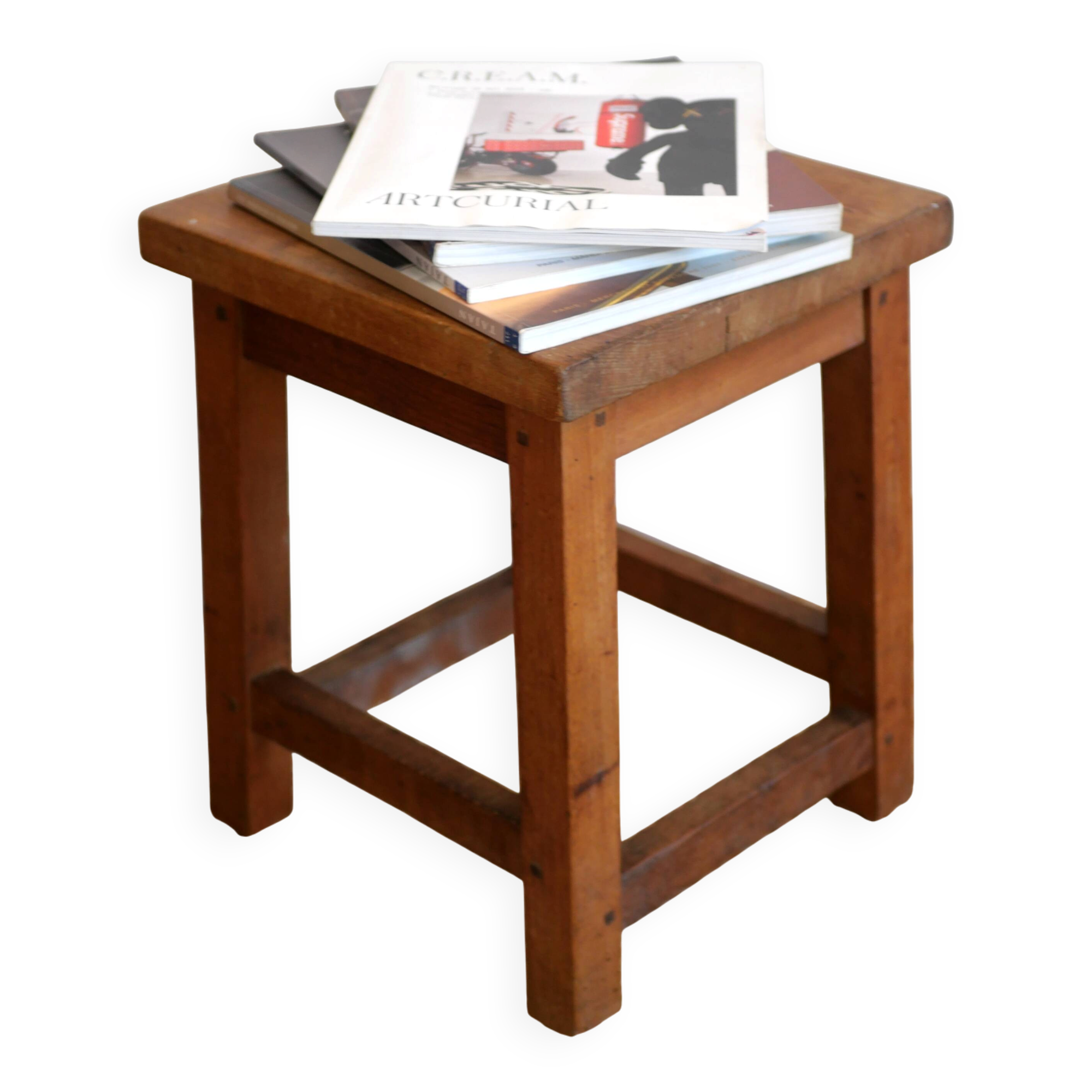 Tabouret de ferme en bois