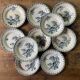 10 plates thistles Gien