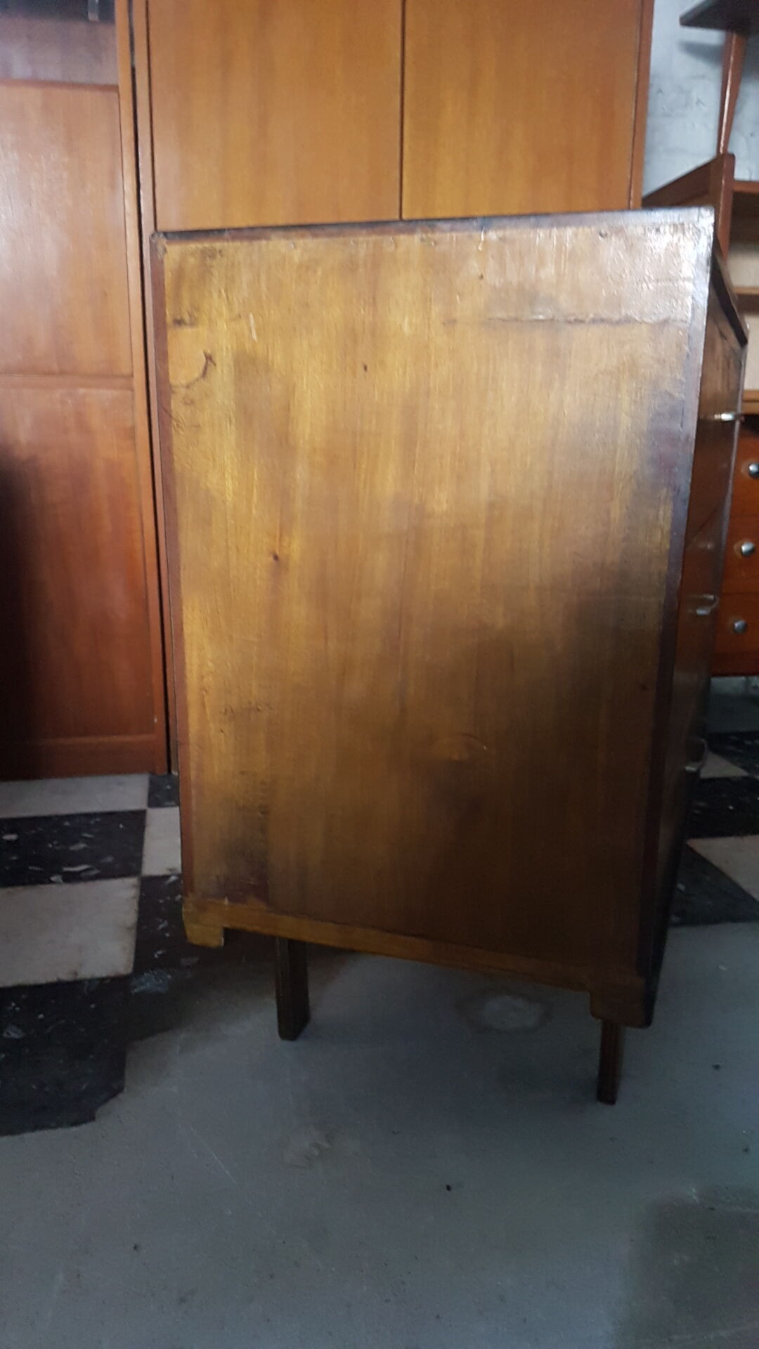 Chest of drawers vintage 1960 raw wood