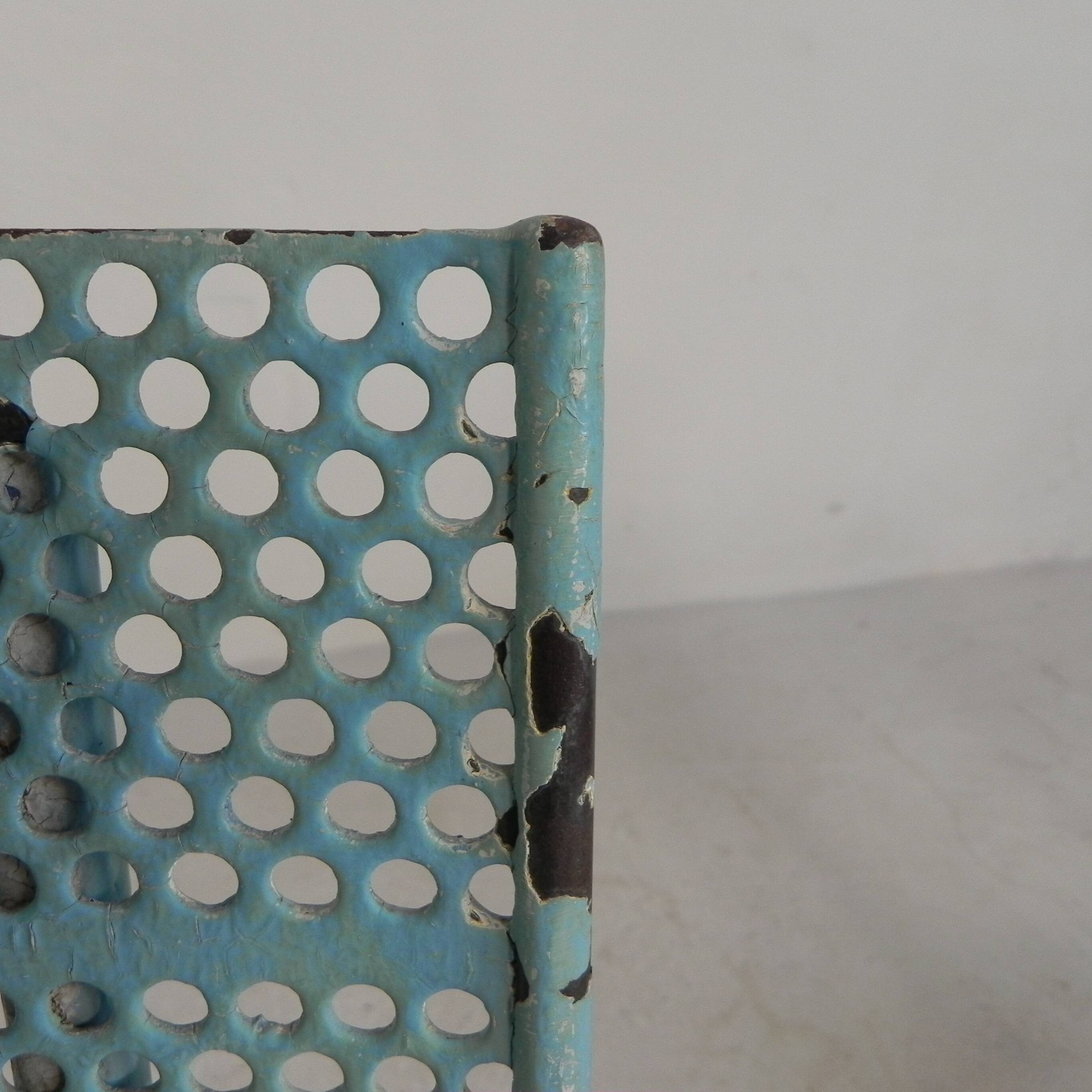 Lot de 2 chaises de jardin industrielles en acier avec accoudoirs, années 1950