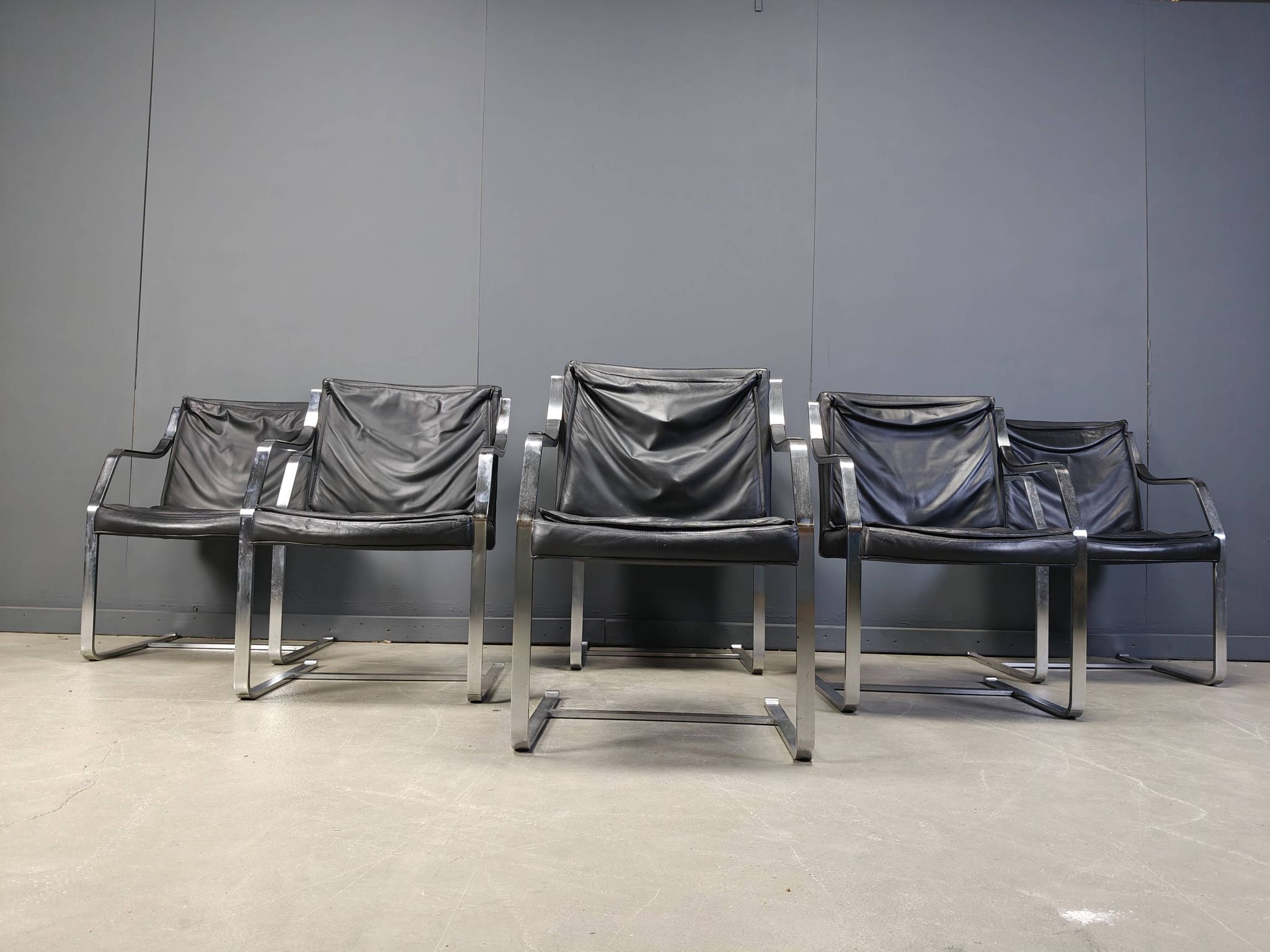 Set of 6 Rudolf Glatzel armchairs for Knoll Art Collection, 1980s