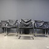 Set of 6 Rudolf Glatzel armchairs for Knoll Art Collection, 1980s