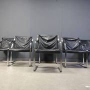 Set of 6 Rudolf Glatzel armchairs for Knoll Art Collection, 1980s