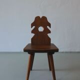 Alpine carved pine dining table set | 1950s