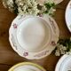 Set of 6 mismatched vintage soup plates