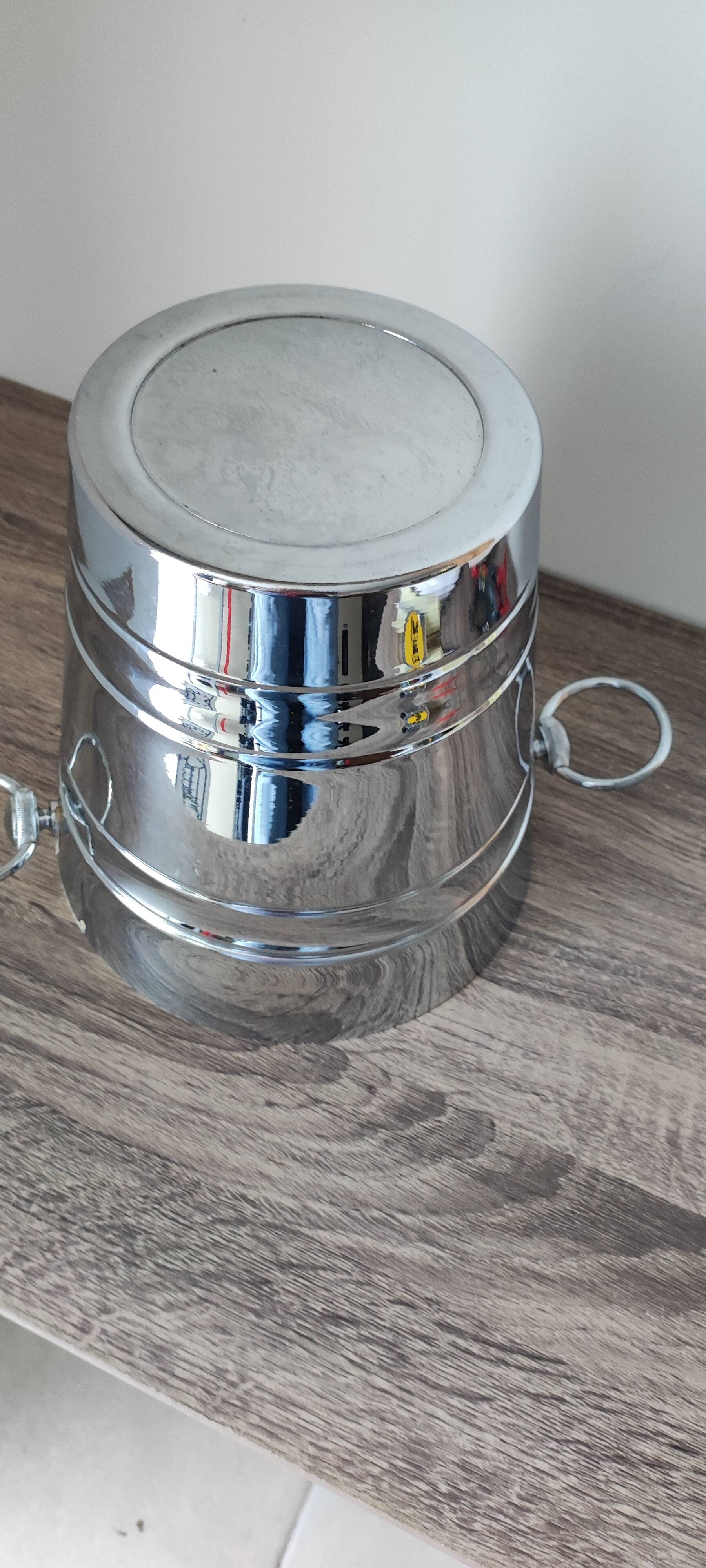 Vintage silver-plated metal champagne bucket