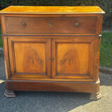 Antique drop-leaf secretary in walnut – Louis-Philippe period (19th century)