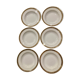 Set of 6 porcelain plates Thierry de Zélicourt