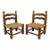 Pair of low straw chairs  circa 1940