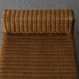 Stool, hocker in rattan and teak, Dutch design, 1970’s