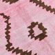 7x10 Pink Brown Modern Kilim Rug, 208x300Cm