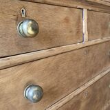 Old solid wood 5-drawer chest of drawers