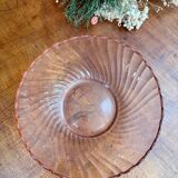 Rosaline pink glass salad bowl