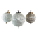 Spherical pendant light with crystal tassels and seed beads / vintage.