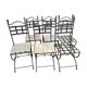 Six wrought iron chairs