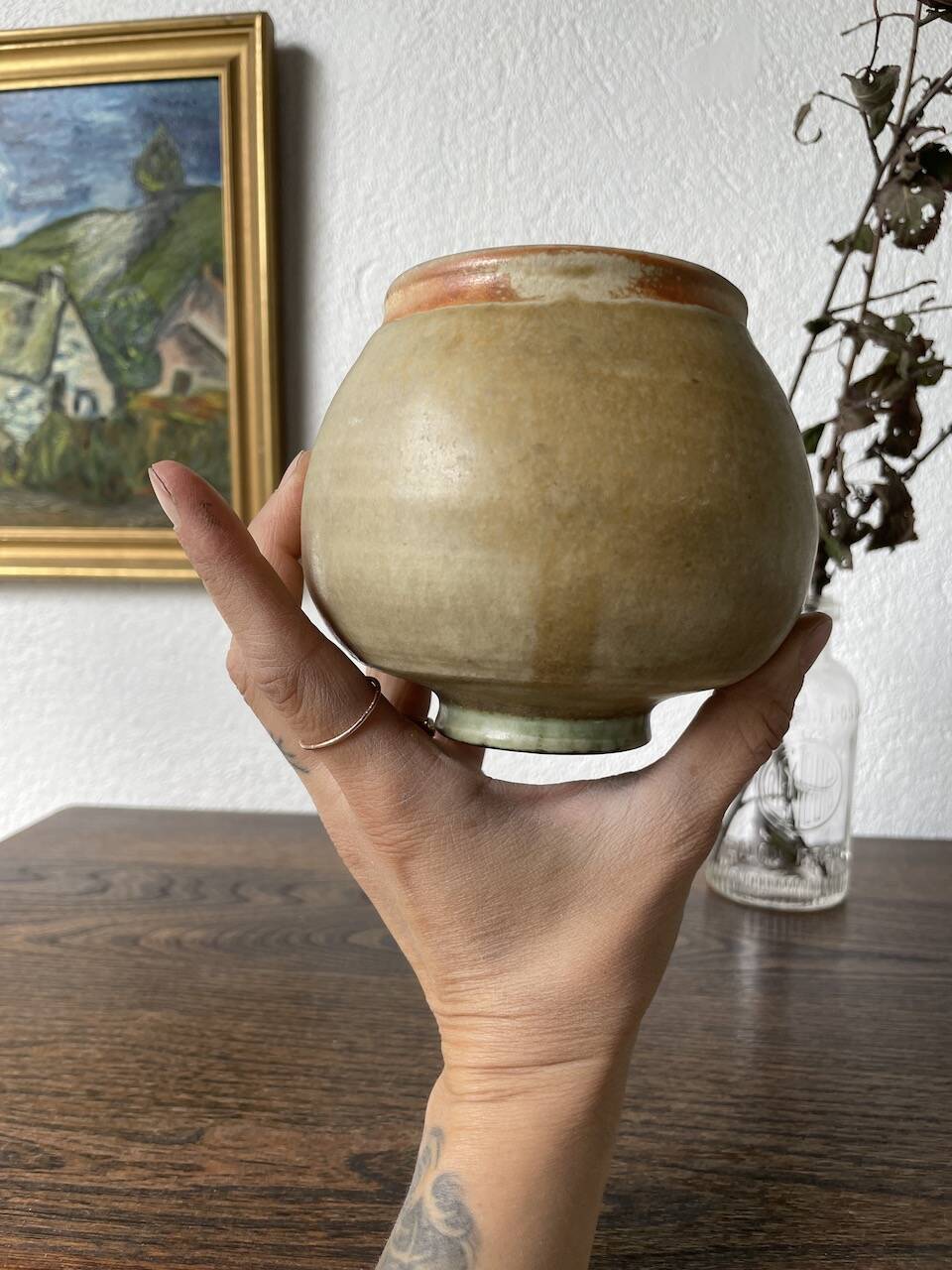 Small glazed ceramic vase