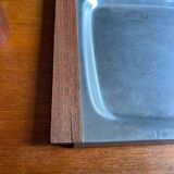 Metal and wood tray