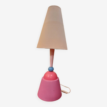 Large colorful ceramic lamp from the 80s, calbret lighting