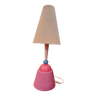 Grande lampe en céramique coloré années 80, luminaires calbret