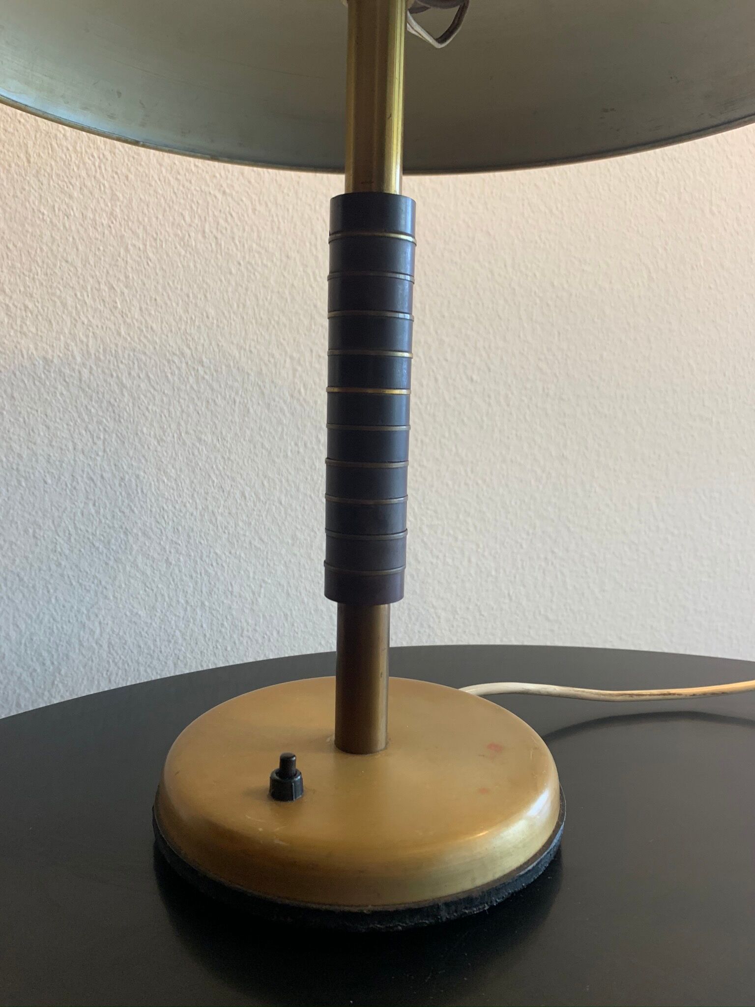 Art Deco Bauhaus Desk Lamp by Kaiser Idell in Brass 1930s