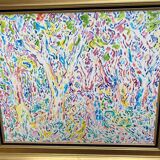 Oil painting signed armand bouvier fauvism style walkers ss le bois