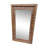 Art Deco mirror in Burmese teak