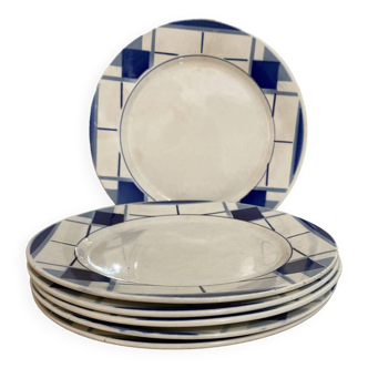 6 assiettes Plates en Faiences de DIGOIN SARREGUEMINES modele EFEL