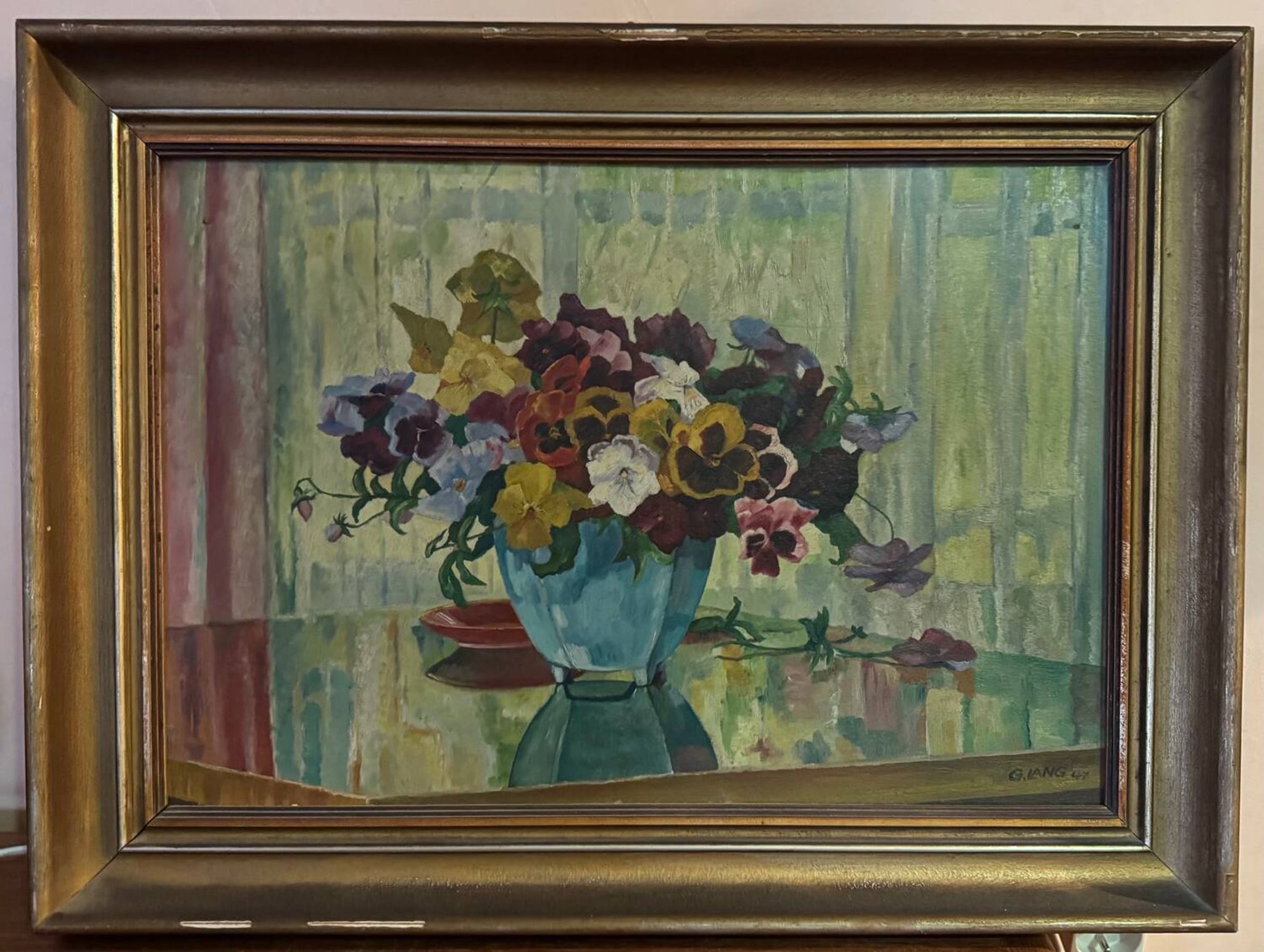 Painting, still life, G. Lang, 1947
