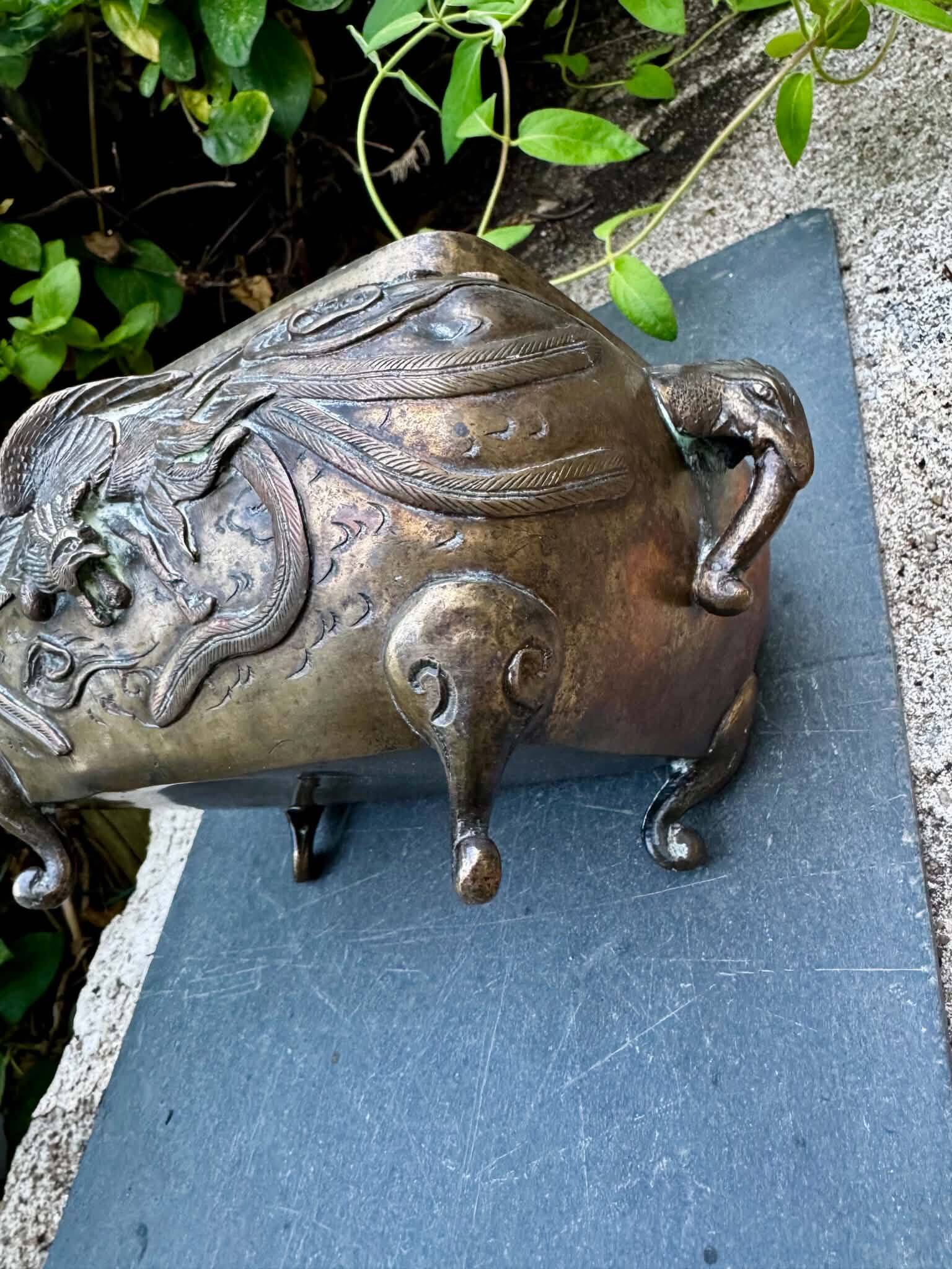 Jardinière, cache-pot en bronze, Asie XIXe siècle