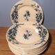 Suite de 12 assiettes plates Terre de fer