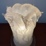 Lamp decorated with horses in plexiglass from the 70s