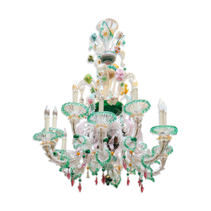 Lustre vénitien en verre