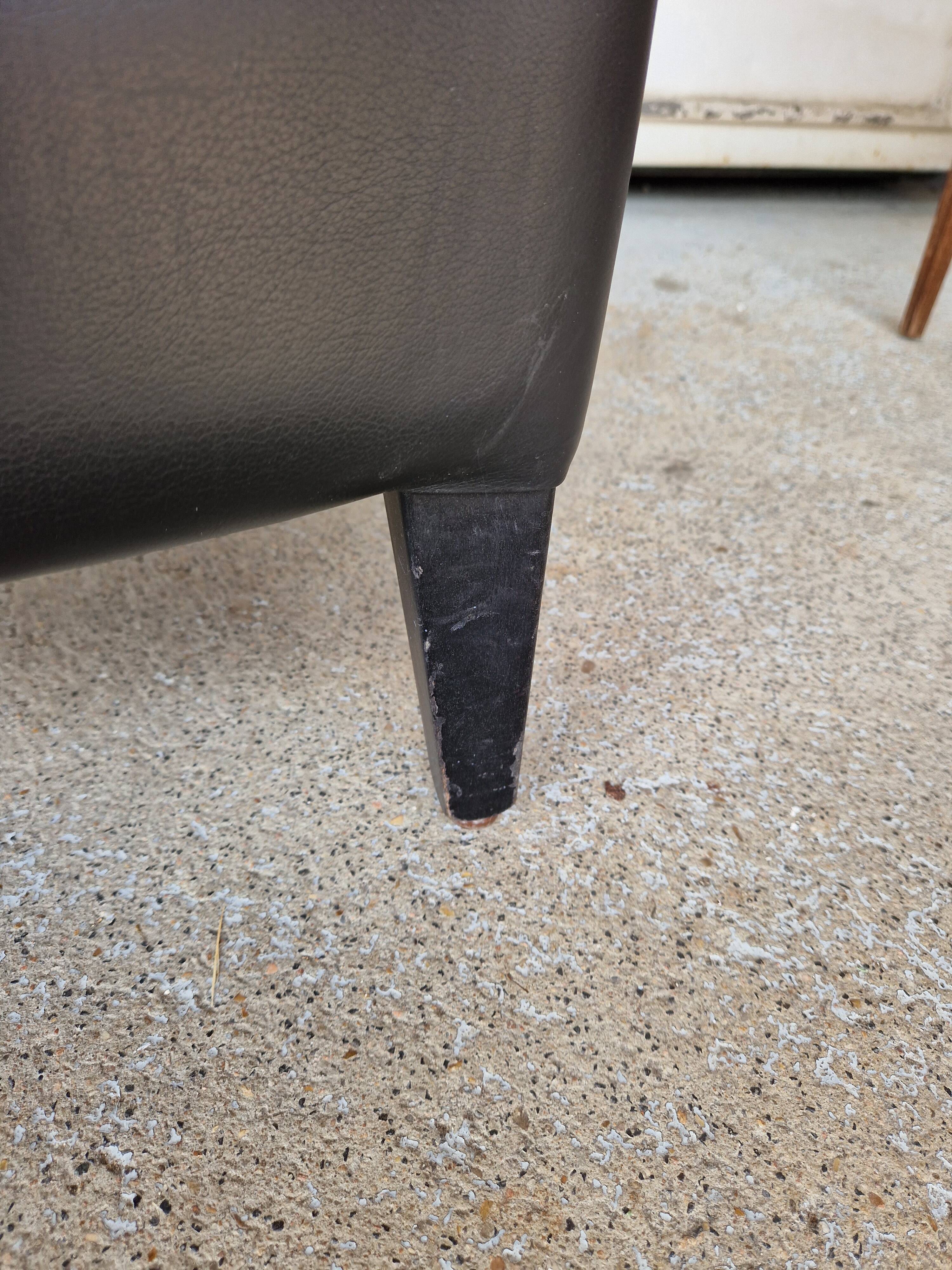 Pair of armchairs in imitation leather